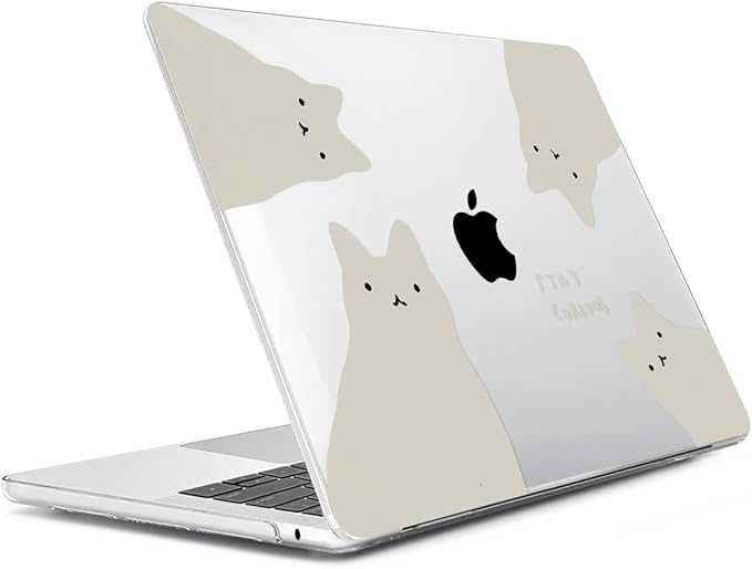 HOHAIYOO for 2026 2025 2024-2022 MacBook Air 13 inch Case M5 A3449 M4 A3240 M3 A3113 M2 A2681 with Touch ID& 13.6" Liquid Retina Display, Hard Shell&Keyboard Cover&Screen Protector&Webcam Cover, Cats