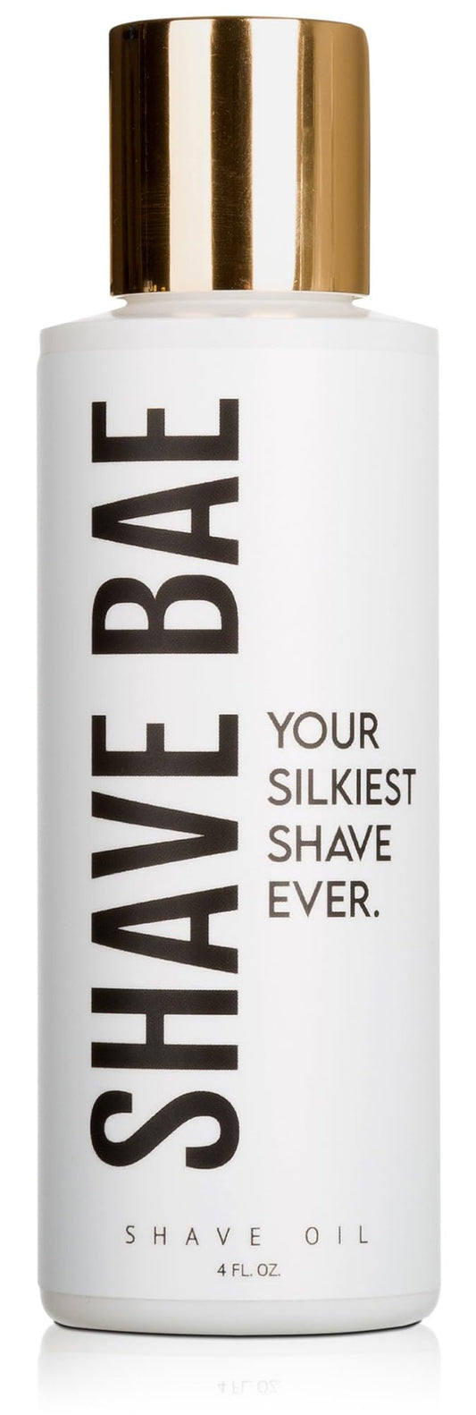 Shave Bae All-Natural Shave Oil – No Razor Burn or Bumps - Get a Silky Smooth Shave - Plant-Based, Nontoxic Shaving Oil Perfect for Bikini Body Beard | Made in USA, 4 Fl Oz