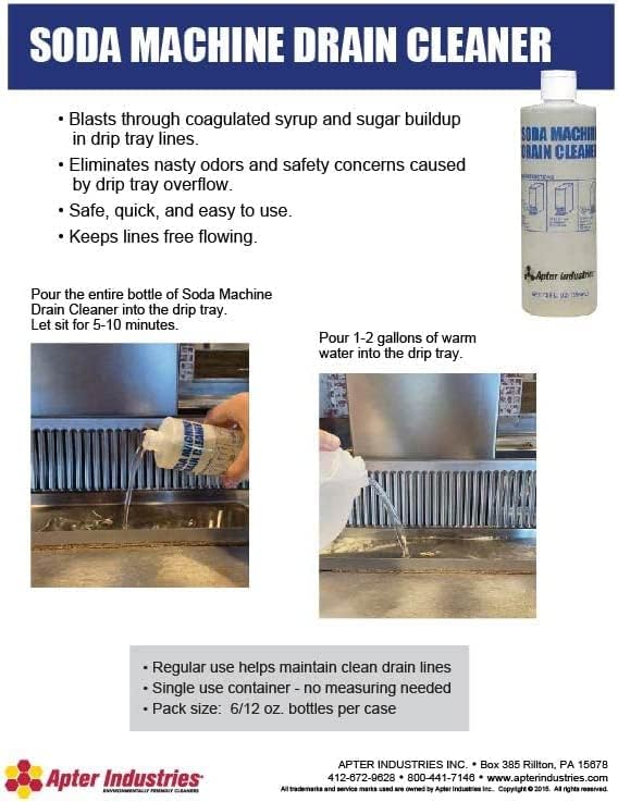 Soda Machine Drain Cleaner - Safe & Non-Corrosive Fountain Drink Machine Line Cleaner for Syrup & Sugar Buildup - Easy Monthly Treatment, No Scrubbing Needed (Pack of 12)