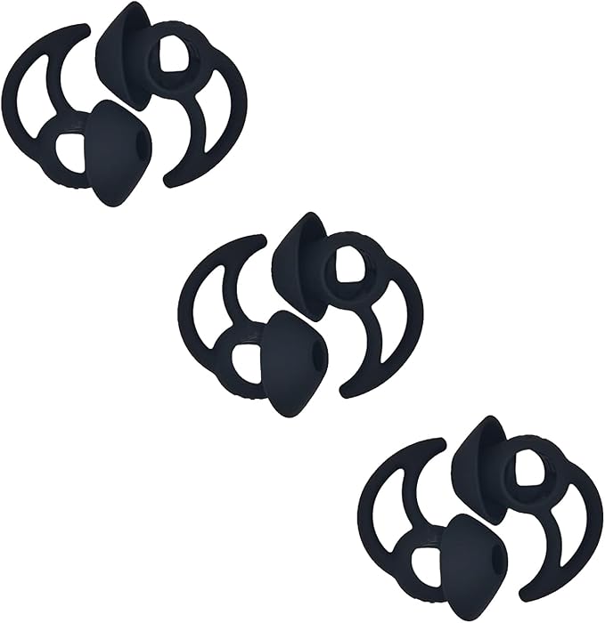 WKYMY Silicone Replacement Earbud Tips Earbud Covers Ear Tips Compatible with Bose Quietcomfort and Sport Headphone Rubber Tips Large 3 Pairs