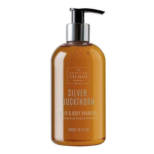 Scottish Soaps Silver Buckthorn Shampoo - Nourishing Hair & Body Wash | 300ml Pump Bottle