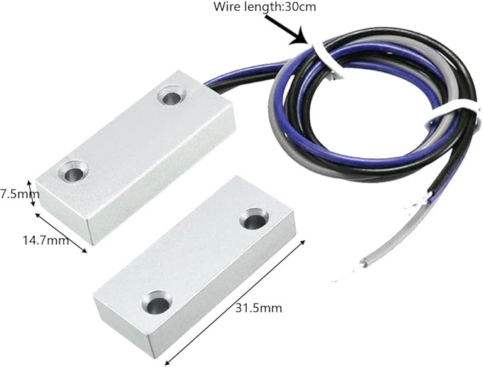 Gebildet Rolling Door Contact Magnetic Reed Switch Alarm with 3 Wires for N.O./N.C. Applications MC-51