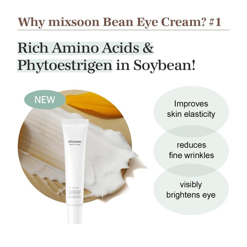 Bean Eye Cream - Hydrating 0.67 fl oz | Nourishing 1.69 fl oz for Dark Circles & Puffiness