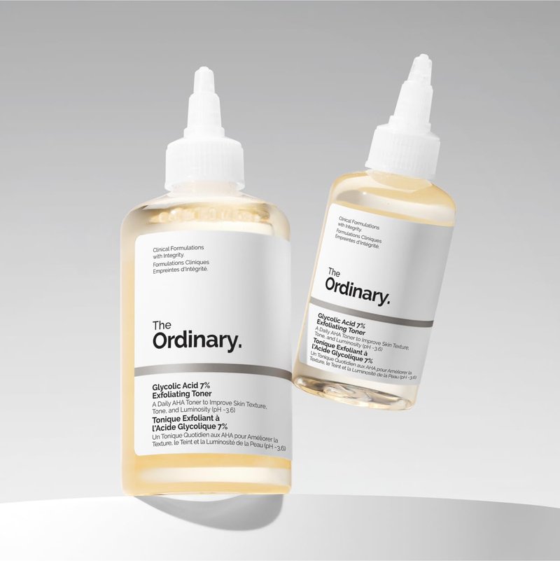 The Ordinary Glycolic Acid 7% Exfoliating Toner - Brightening & Smoothing Daily Formula for Even Skin Tone