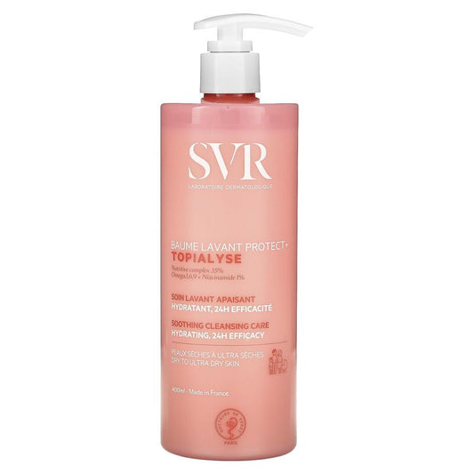 SVR Topialyse Cleansing Balm – Gentle Soothing Cleanser for Dry, Sensitive Skin – 24H Hydration – Multi-Purpose Use – Soap-Free & Sulfate-Free - Fragrance-Free, – Dermatologically Tested – 13.5 fl oz