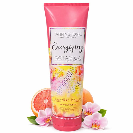 Swedish Beauty ENERGIZING Botanica Natural Bronzer (8.5 ounces) Tanning Bed Lotion, Grapefruit and Orchid Blend