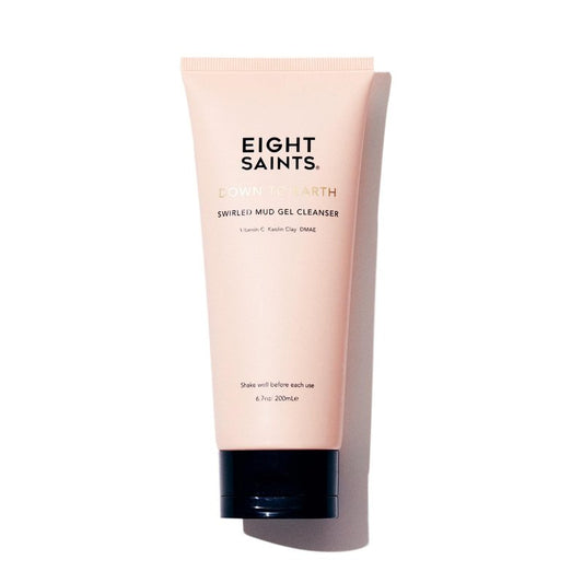 Eight Saints Down To Earth Mud Gel Face Wash, Gentle & Effective Anti Aging Cleanser, Makeup Remover, Nourishing & Hydrating Cleanser, with Vitamin C, Kaolin Clay, & Ylang Ylang Flower Oil, 6.7 oz
