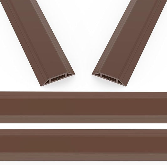 Eapele 10 ft Floor Cord Cover Heavy Duty Cable Protector, Cord Covers for Wires on Floor, Floor Cable Cover Easy to Unroll Prevent Trip Hazard for Home Office or Outdoor Settings (Brown - 2pcs)