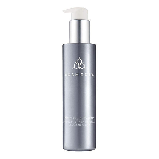 COSMEDIX Crystal Cleanse Liquid Cream Facial Cleanser - Deep Cleaning AM & PM Cleanser for Face with Moisturizing & Hydrating Crystal Technology for Dirt, Oil, Makeup & Impurities - All Skin Types