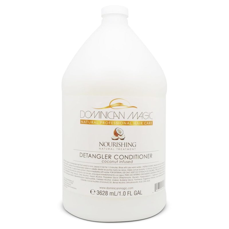 Coconut Detangler Conditioner Gallon - Salon-Grade Hair Conditioner for Dry Hair- Coconut Conditioner with Natural Ingredients to Hydrate & Nourish- Hydrating Conditioner for Silky, Shiny Hair- 128 Oz