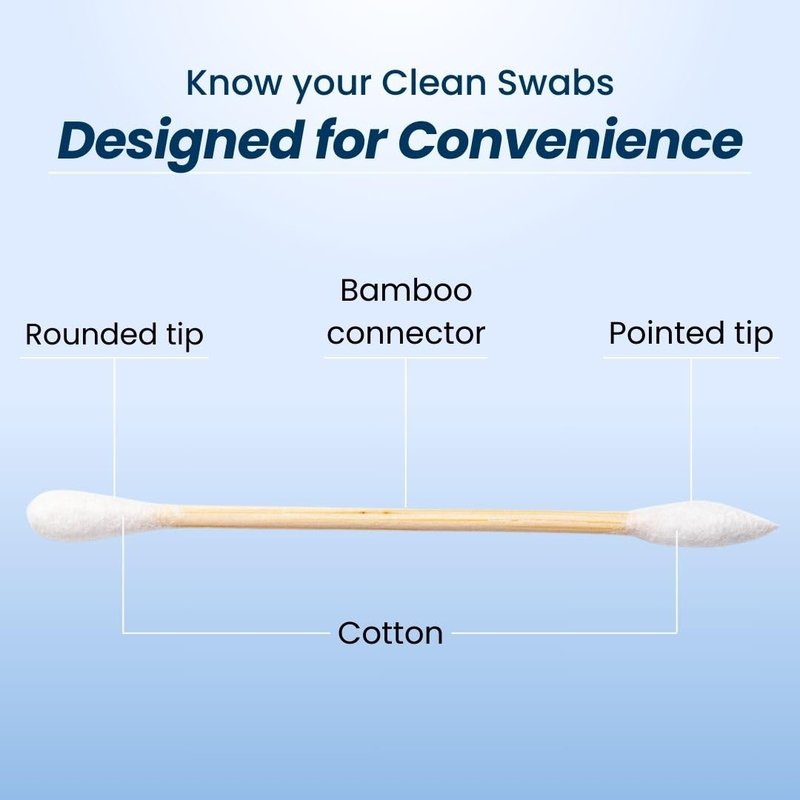 Clean Skin Club Clean Swabs | 6 Pack Total 3000 Count | One Pointed Tip | Biodegradable + Organic Cotton & Bamboo | Makeup & Nail Polish Touch-ups | Chlorine-Free & Hypoallergenic
