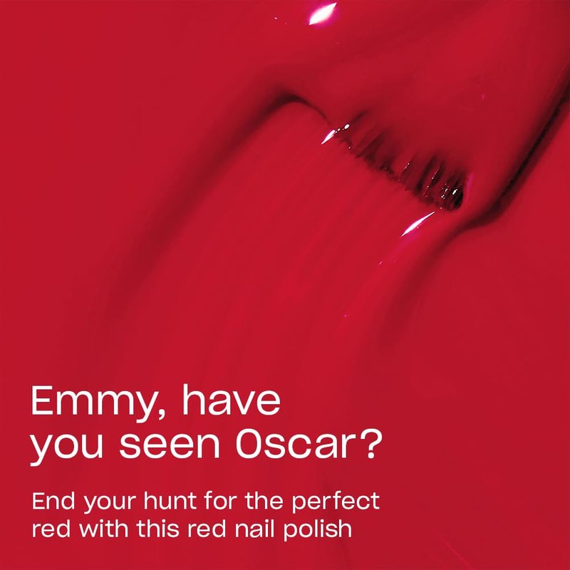 OPI Nail Lacquer Emmy, have you seen Oscar? | Opaque Bright Red Crème Chip Resistant Nail Polish | Hollywood Collection