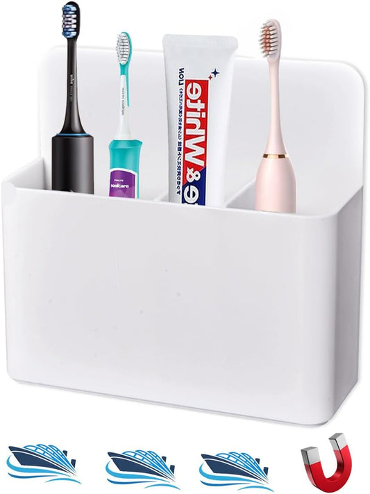Skiennix Magnetic Toothbrush Holder - Wall Mounted Organizer for Cruise Essentials | Perfect for Caribbean & Alaska Trips
