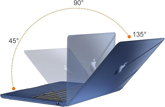 MOSISO Compatible with MacBook Air 13 inch Case M5 2026 M4 2025 M3 M2 2024-2022 A3449 A3240 A3113 A2681, Hard Shell&Keyboard Cover&Screen Film&Type C for MacBook Air 13.6 inch Case, Crystal Midnight