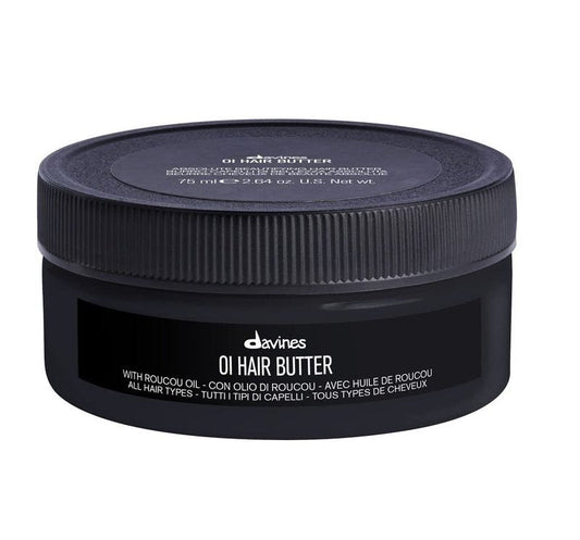 Davines OI Hair Butter, Deeply Nourishing Antioxidant Mask for All Hair Types - Hydrating Treatment Controls Frizz & Adds Instant Shine with Roucou Oil- Restores Softness, Travel Size, 2.54 Fl Oz