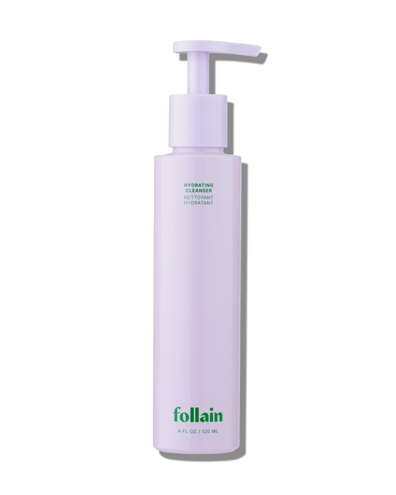 Follain Hydrating Cream-to-Lather Gentle Facial Cleanser for Dry Sensitive Skin | BHA-Alternative Willowbark, Rosehip Oil, Glycerin - Non-Stripping- Clean Beauty, Vegan & Cruelty-Free
