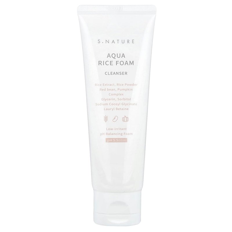 Aqua Rice Foam Cleanser - Gentle Vegan Facial Cleanser with Rice Extract & Glycerin | 80ml (2.7 Fl Oz)