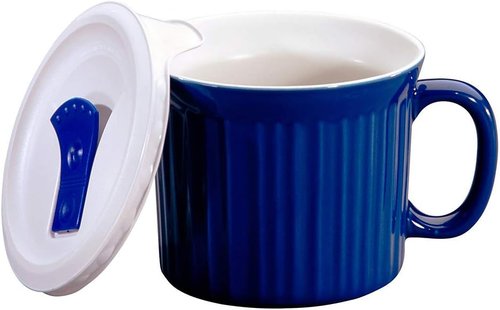Corningware 20-Ounce Oven Safe Meal Mug - Vented Lid in Blueberry Color