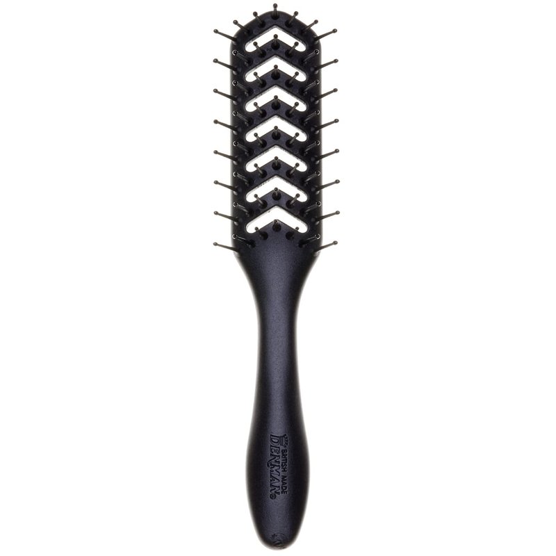 Denman D200 Flexible Vent Brush - Blow Drying Hair Brush for Curly, Thick & Straight Hair | Unisex, Black