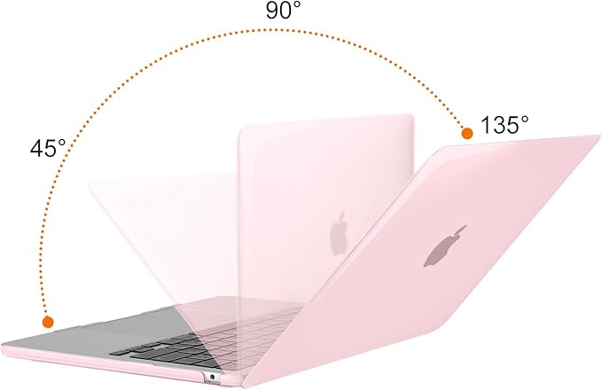 MOSISO Compatible with MacBook Air 13 inch Case M5 2026 M4 2025 M3 M2 2024-2022 A3449 A3240 A3113 A2681, Hard Shell&Keyboard Cover&Screen Film&Type C for MacBook Air 13.6 inch Case, Rose Pink