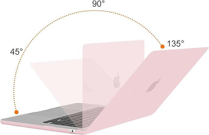 MOSISO Compatible with MacBook Air 13 inch Case M5 2026 M4 2025 M3 M2 2024-2022 A3449 A3240 A3113 A2681, Hard Shell&Keyboard Cover&Screen Film&Type C for MacBook Air 13.6 inch Case, Baby Pink