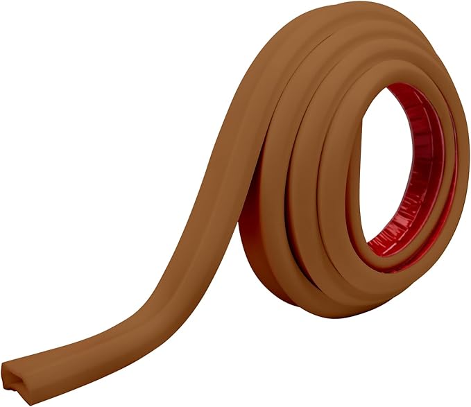 TV Cord Hider – Flexible Wall Cord Cover Slim Design Silicone Cable Raceway - Self Adhesive, Cut to Size Design for Hiding Wires on Wall - Clean Home Setup Cable Concealment (Brown, 10 Feet)
