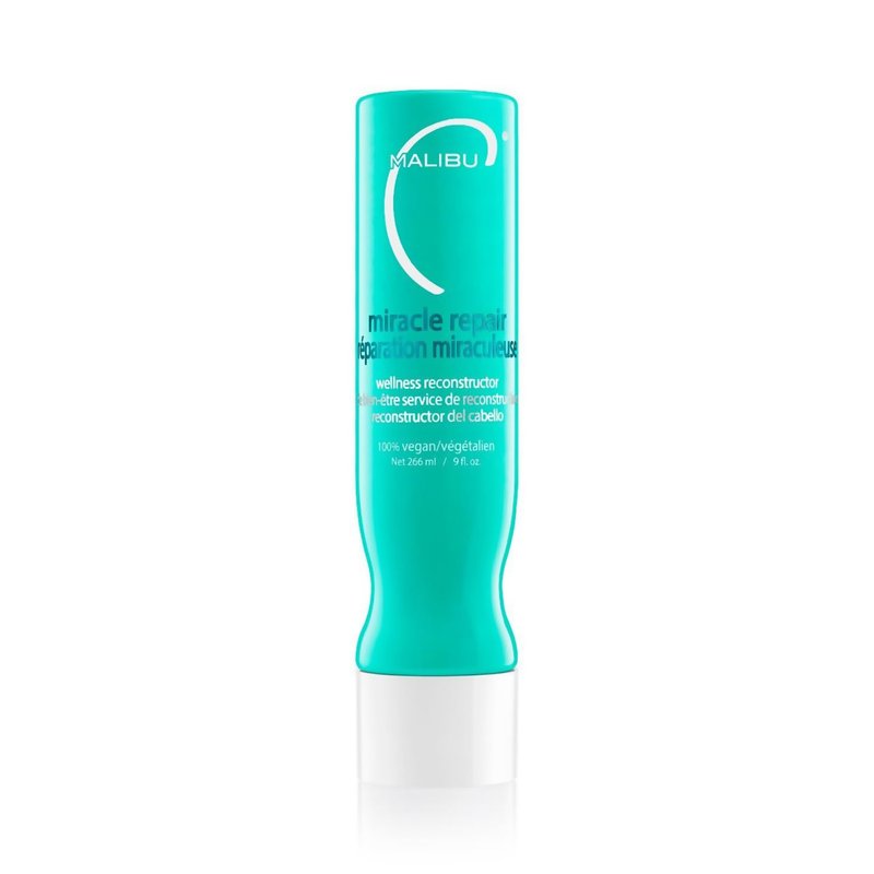 Malibu C Miracle Repair Hair Reconstructor - Nourishing Treatment for Weak, Damaged Strands - Flax Protein & Vitamin B5 for Moisture (9 oz)