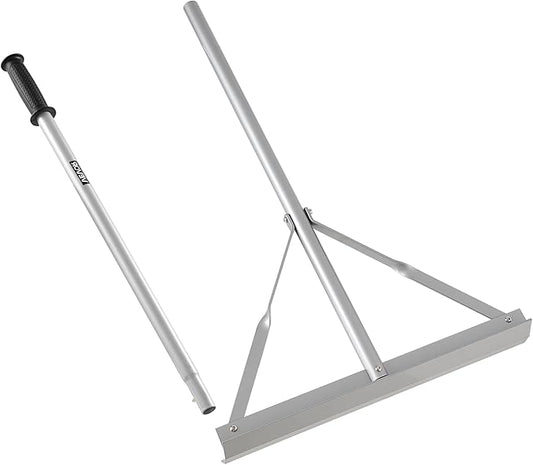 VEVOR Landscape Rake, 60 inch Handle 20 inch Wide Head, Large Heavy Duty Aluminum Landscaping Level, Asphalt Rake Tool for Asphalt & Land Leveling, Concrete Paving, Sand Flattening, No Teeth