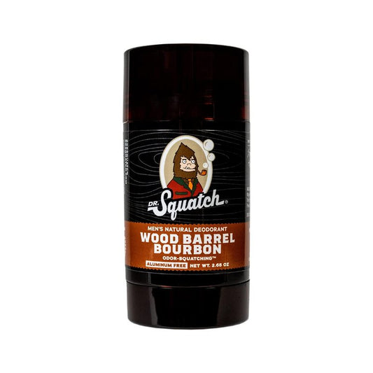 Dr. Squatch Natural Deodorant for Men – Odor-Squatching Men's Deodorant Aluminum Free - Wood Barrel Bourbon 2.65 oz (1 Pack)