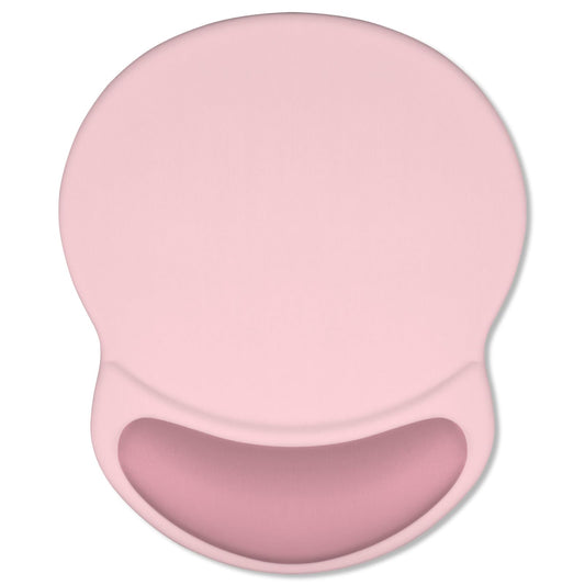 ITNRSIIET Ergonomic Mouse Pad with Comfort Gel Wrist Rest, Non-Slip PU Base, Smooth Textured Surface, Reduces Hand Fatigue & Wrist Pain, 8.7 x 7.2 Inch for Office Gaming Home, Pink Accent