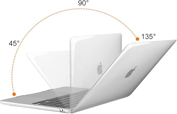 MOSISO Compatible with MacBook Air 13 inch Case M5 2026 M4 2025 M3 M2 2024-2022 A3449 A3240 A3113 A2681, Hard Shell&Keyboard Cover&Screen Film&Type C for MacBook Air 13.6 inch Case, Crystal Clear