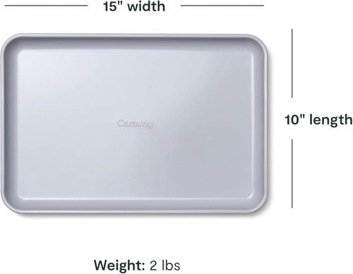 Caraway Non-Stick Ceramic Baking Sheet | Naturally Slick & Non-Toxic | Medium 15" x 10" - Black