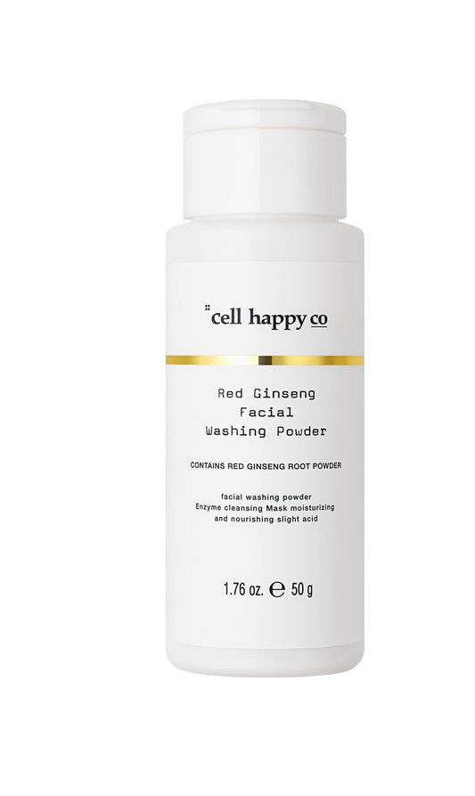 cell happy co Red Ginseng Facial Washing Powder, Powder face cleanser, Enzyme cleanser, Real red ginseng 10%, Dry & Trouble skin (1.75 Oz)