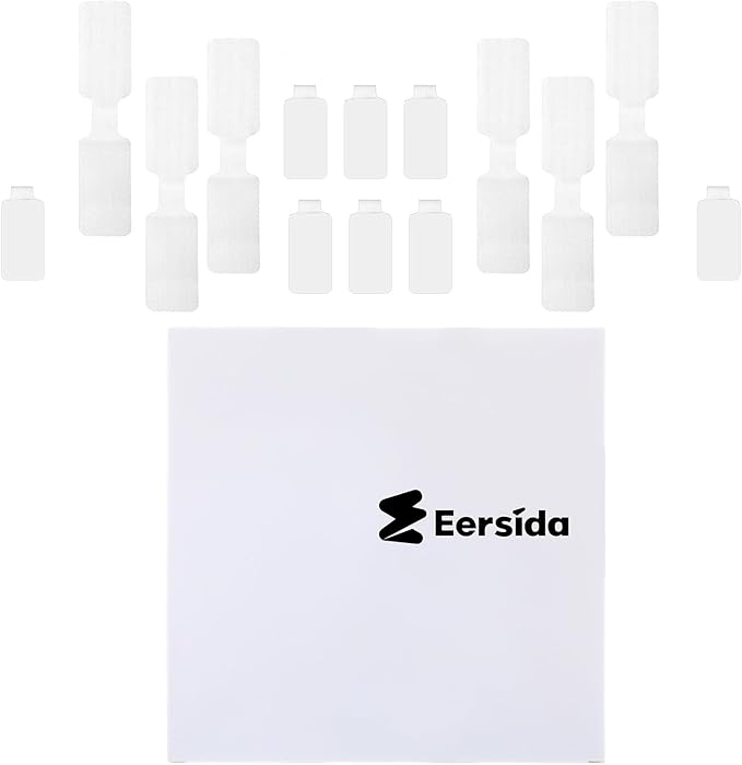 Eersida 60 Pieces Self Adhesive Cable Labels Wire Labels Nylon Writable Cord Tags Waterproof White Wire Cable Tags for Electronics Office Computers Management and Identification(Rectangle,3.54 Inch)