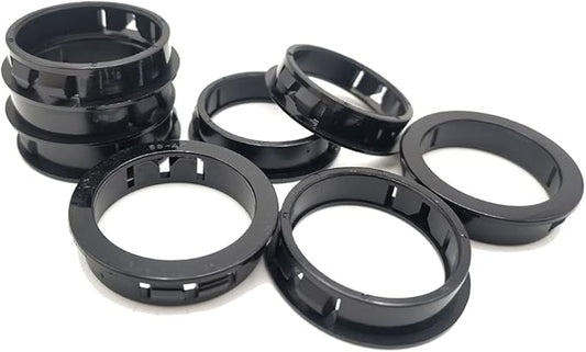 EASYEAH 1-3/4"(45mm) Black Snap-in Knockout Insulating Bushing Grommets, Plastic Cable Hole for Wiring, Round Nylon Snap-in Locking Electrical Wire Cord Hose & Tubing Bushings, 8pcs