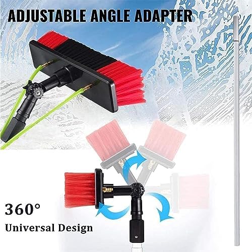 Window Cleaning Pole Water Fed Telescopic Brush Extendable Cleaner Conservatory Roof Cleaning Tools for Photovoltaic Panel Cleaning Trucks Windows Brush Head(Color : 8m/2