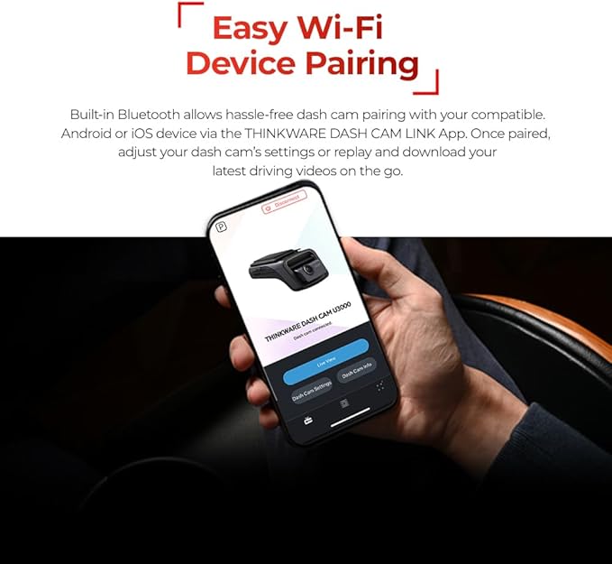 THINKWARE U3000 4K Dash Cam Front and Rear 2CH STARVIS 2 Sensor Super Night Vision Dashcam for Car Camera 5GHZ WiFi GPS Radar Buffered Parking Mode CPL Filter Red Light Speed Camera Alerts OBD Cable