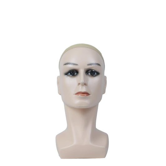 KIMUIMA Male Mannequin Head - Beige Tone, Intricate Facial Features for Wigs Holder, Photography Props, Retail Store Decor, Salon Styling Aid，Beauty Schools, Salon Training Tool