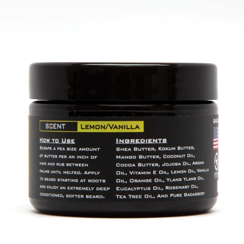 Badass Beard Care Beard Butter For Men - THE LADIES MAN, 3 oz - Made of Natural Ingrediens for Healthy, Soften and Itchness Free Beard and Mustache