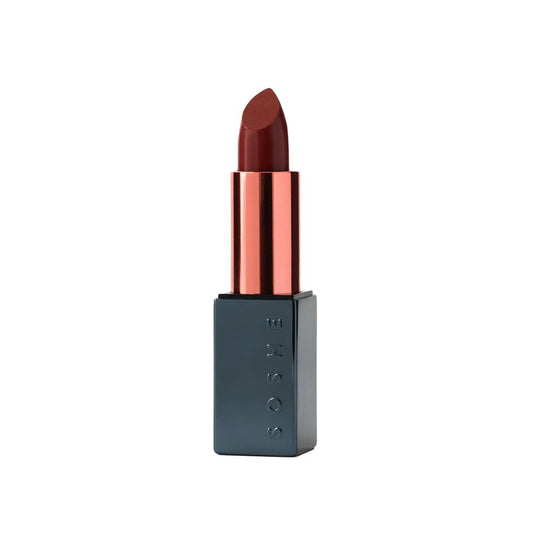 SOSHE Beauty - Ceramide Refillable Lip Silk | Sheer Hydrating, Silky, Buildable Lipstick | Ceramides, Vitamin E, Shea Butter | Cruelty-Free, Certified Plastic Negative (Speakeasy - Dusty Mauve)