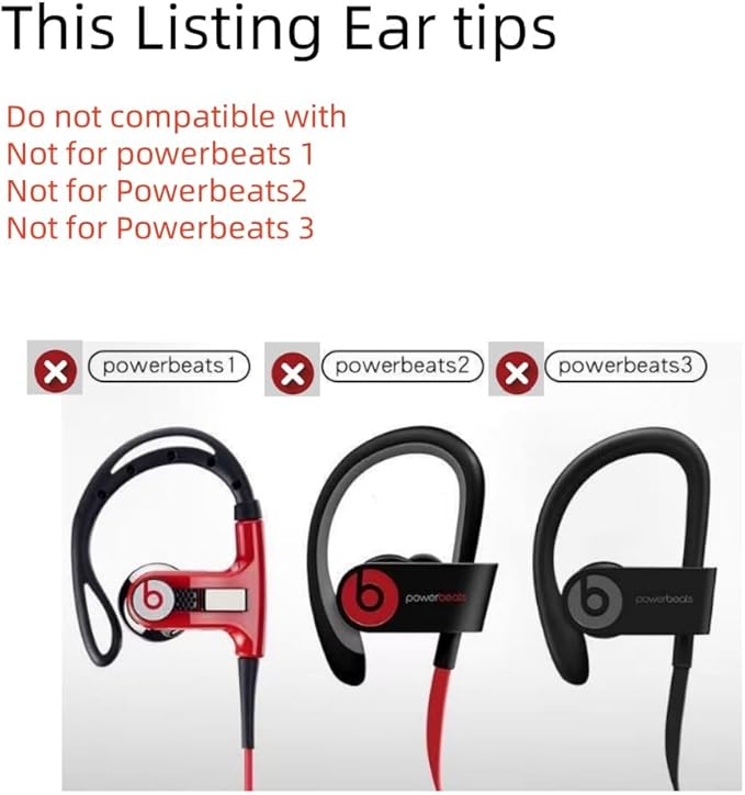 Aginkgo Replacement Ear Tips for Beats Urbeats2.0 Tour2.0 ibeats Beats x, Beats Flex Secure Fit for Powerbeats Pro Silicone Earbuds Washable Sweat-Resistant Noise Isolation 8 Pairs (Rose)