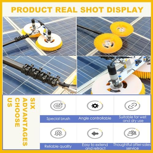 Professional Solar Panel Cleaning Brush Kit - Essential Photovoltaic Roof Cleaning Tool for Home & Commercial Use, Effortless Maintenance & Maximum Efficiency