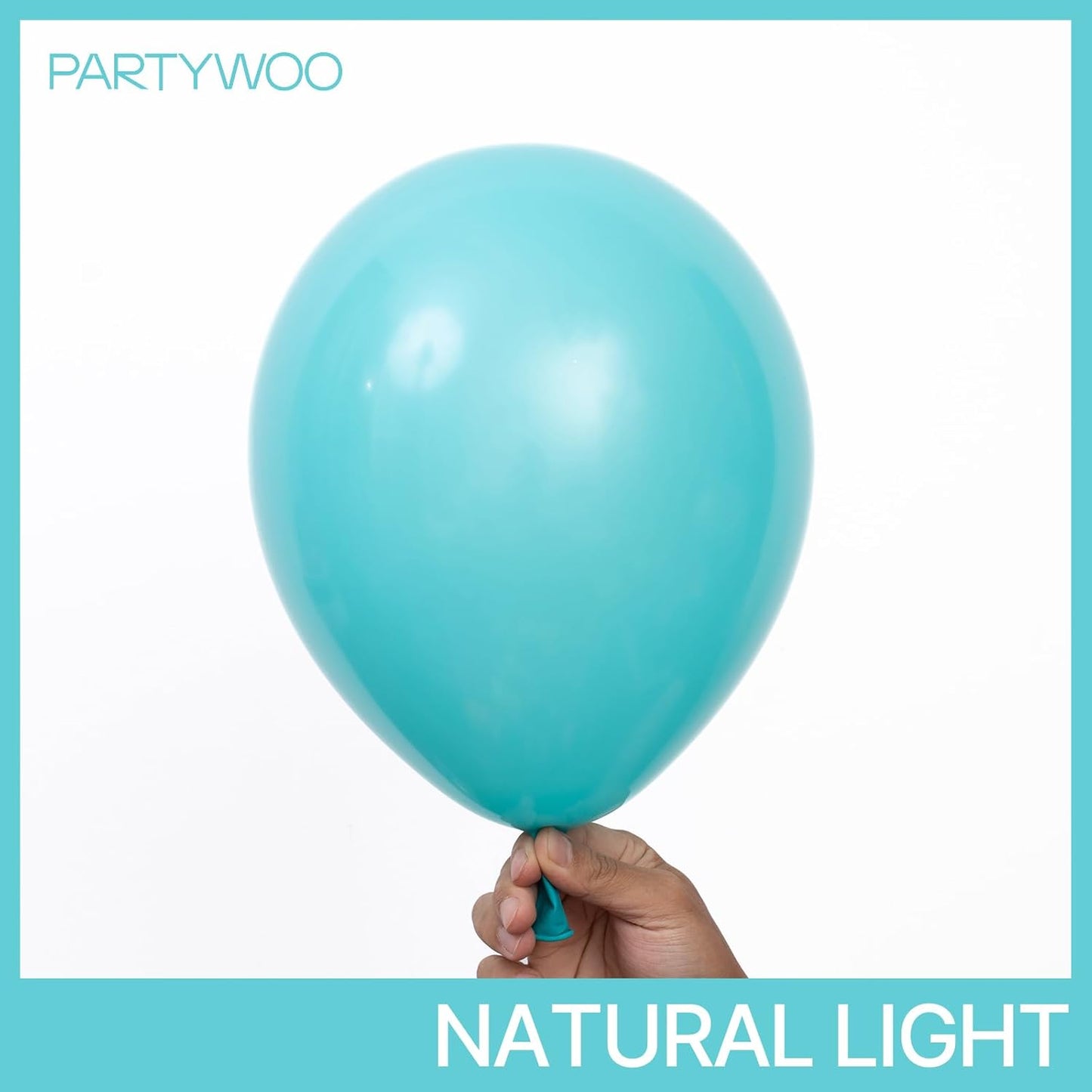 PartyWoo Teal Balloon Arch Kit - 140pcs in 5, 10, 12 Inch Sizes for Baby Showers, Graduations & More