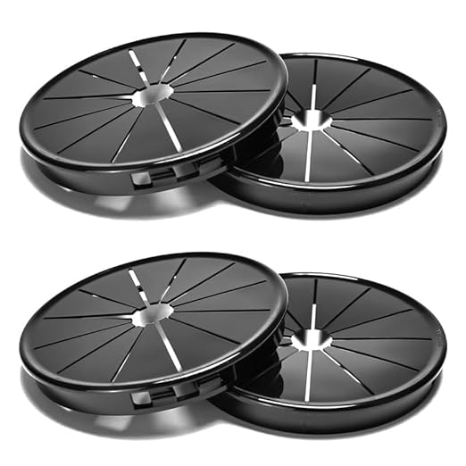 EASYEAH 4PCS Cable Grommets, 3-9/16"(90mm) Desk Hole Cover Petal Shaped Buckle Type Nylon Snap Bushing Grommet, Wire Hole Cover Insert for Cables and Cords Management and Protection of Cabinet, Black