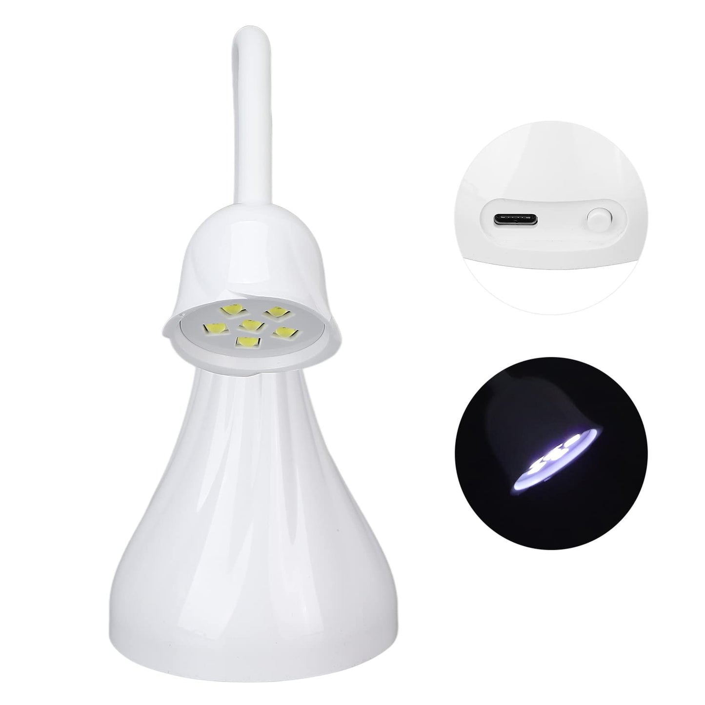 18W LED Nail Art Lamp, Fast Drying Rotatable Gel Polish Dryer, USB Charging Sun Light Nail Lamp Rose Shape Nail Art Tool