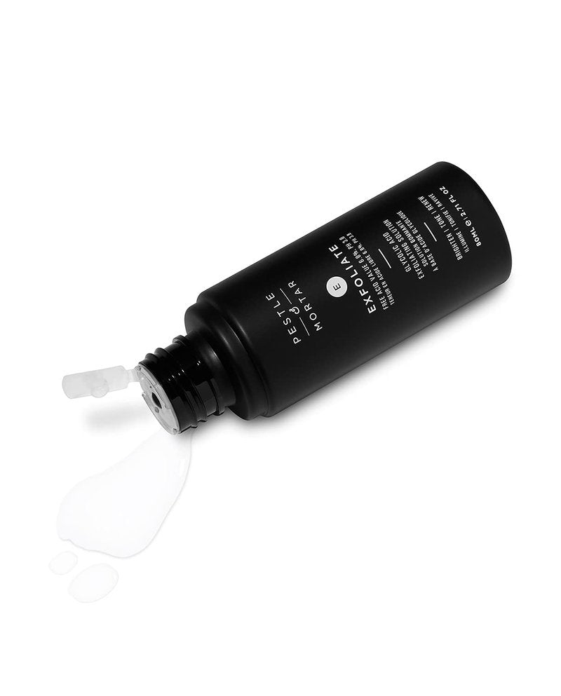 Pestle & Mortar Exfoliate 6.8% Glycolic Acid Facial Toner, Minimizes Pores and Even Skin Tone, Gentle AHA Exfoliator for face, Vegan & Cruelty-Free, 80ml