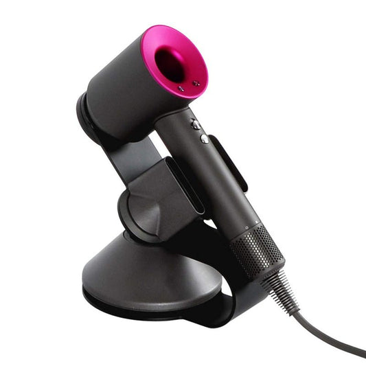 ANQIA Hairdryer Stand Holder for Dyson,Magnetic Carbon Steel Bracket Power Plug Holder,Bathroom Organizer for Dyson Supersonic Hairdryer, Diffuser and Two Nozzles (Black)