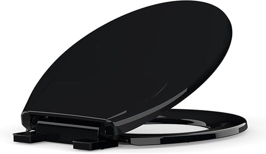 Quiet Slow-Close Commercial Toilet Seat 17" Round â Secure Lock, Quick-Release Hinges, Durable Mark-Resistant PP, Easy Install & Clean, Non-Slip, Ideal for Business Restrooms â Color: 17"
