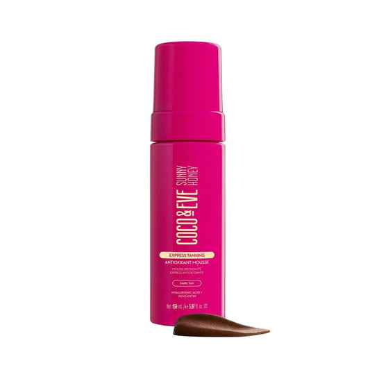 Coco & Eve Express Self Tanning Mousse - 1 Hour Streak-Free Hydrating Sunless Tanning Mousse, Fast-Drying Natural Glow, Infused with Hyaluronic Acid & Coconut Extract Vegan, Cruelty Free | 5.07 Fl Oz
