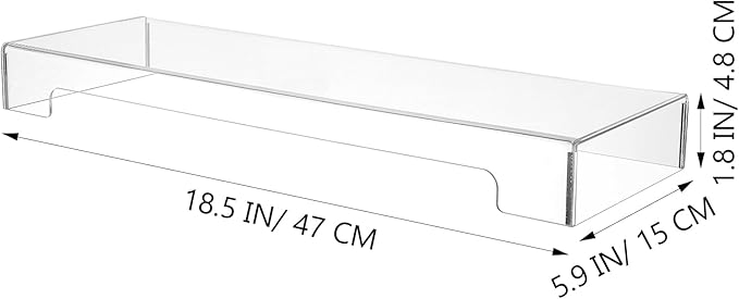 Acrylic Keyboard Cover, Clear Keyboard Dust Cover for Desktop Anti-Cat Protector Lid Waterproof Protective Case (18.5x5.9x1.8 Inches)